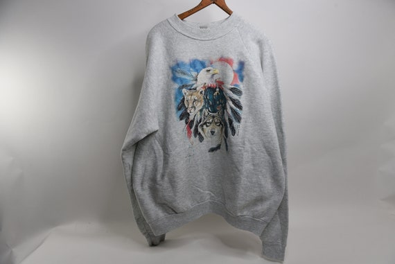 Wicked Wild Vintage 90's Eagle, Wolf and Mountian… - image 9