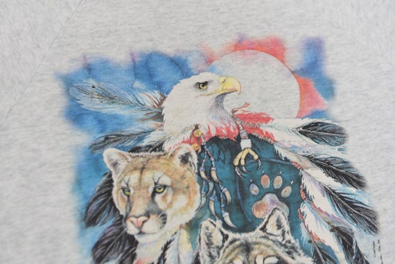 Wicked Wild Vintage 90's Eagle, Wolf and Mountian… - image 6