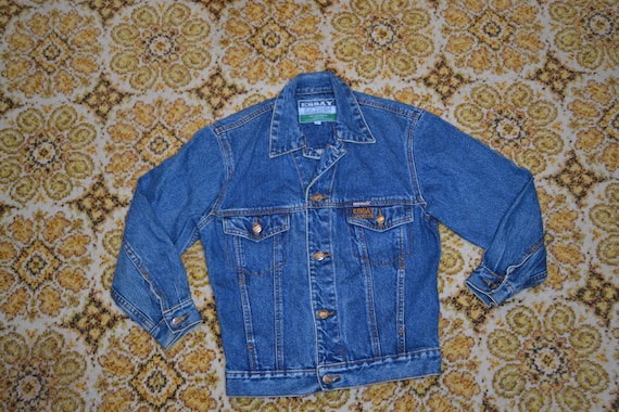 a brand denim jacket