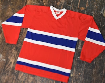 Vintage 70's Montreal Canadians Blank Maska Superfil Hockey Jersey