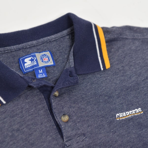 Way Fancy Vintage 90's San Diego Chargers / Starter Brand Polo Shirt