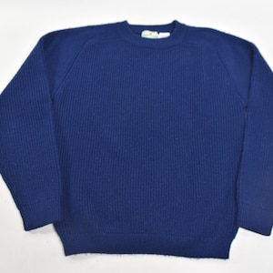Wicked Warm Vintage 90&#39;s Eastern Mountian Sports Blue Wool Knit Greenland Style Sweater