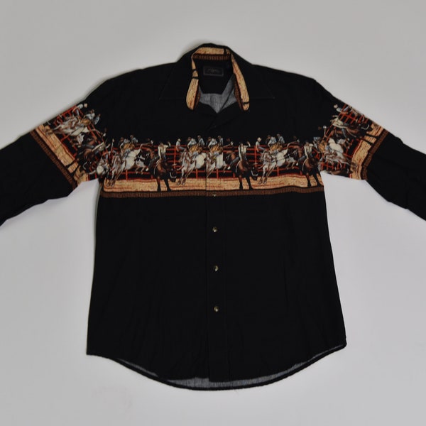 Way Wild Vintage 80's Snap Button Rodeo Cowboy Shirt