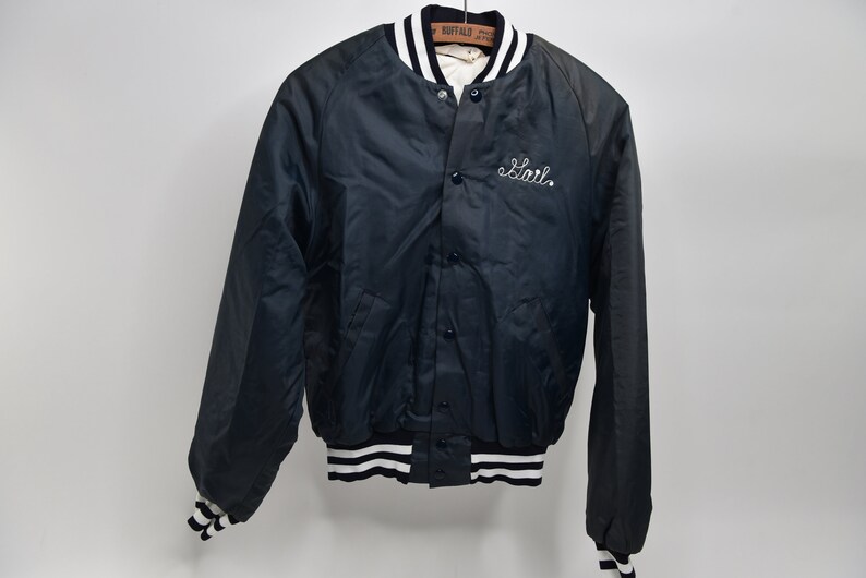 Super Awesome Vintage 80/'s Ed Youngs Hardware Williamsville NY Satin Bomber Jacket