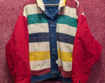 Ultimate Boss Vintage 80's Reversible Levi's / Hudson's Bay Bomber XL Jacket