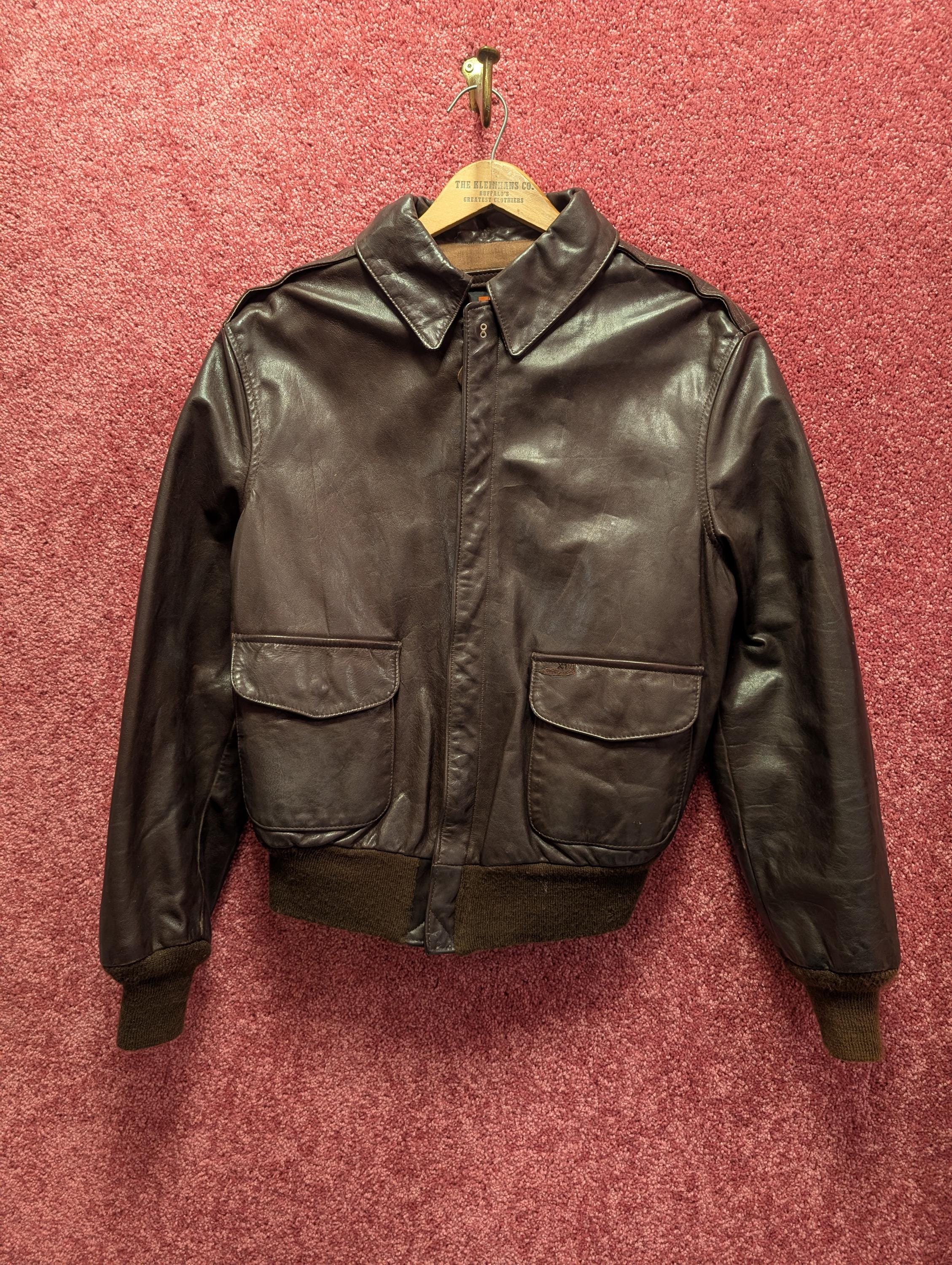 Vintage Type a 2 Leather Jacket - Etsy Vintage Type a 2 Leather Jacket - Etsy