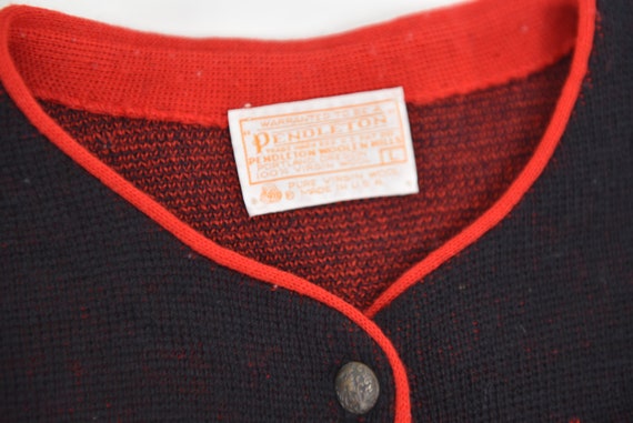 Way Awesome Vintage 70's Pendleton Wool Knit Card… - image 4