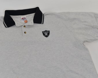 Ultimate Boss vintage 90's Raiders NFL Football Polo Shirt