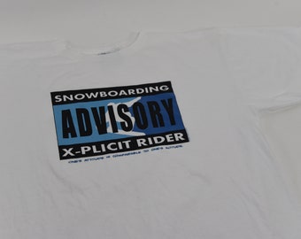 Gnarly Vintage 90's Extreme Snowboarding T-Shirt