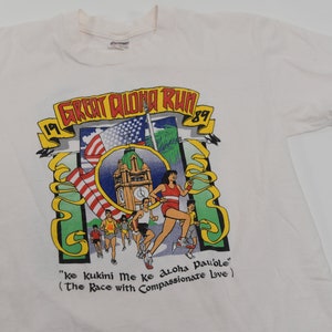Epic Vintage 1989 Great Aloha Run Finisher T-Shirt image 5
