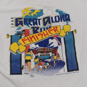 Epic Vintage 1989 Great Aloha Run Finisher T-Shirt image 10