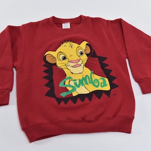 Way Tight Vintage 90&#39;s Simba / Lion King / Kids Sweatshirt Size 6
