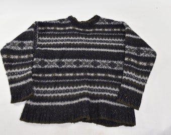 Super Dope vintage 90's EMS Heavy Wool et Silk Knit Pull