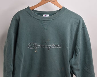 Sweat-shirt Crewneck de marque Champion vintage des années 90