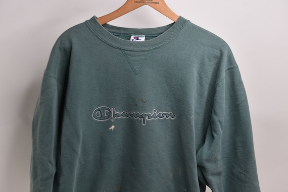 Wonderfully Worn in Vintage 90 s Champion Brand Crewneck Sweatshirt Etsy