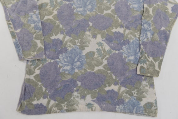 Amazing Vintage 80's Purple Floral Angora and Woo… - image 3