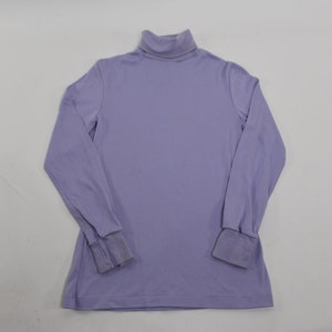 Way Cute Vintage 70's Purple Duofold Womens Turtleneck Shirt image 1