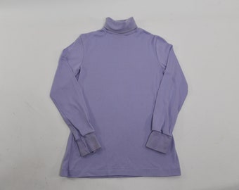 Way Cute Vintage 70's Purple Duofold Womens Turtleneck Shirt