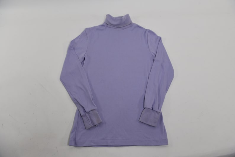 Way Cute Vintage 70's Purple Duofold Womens Turtleneck Shirt image 1