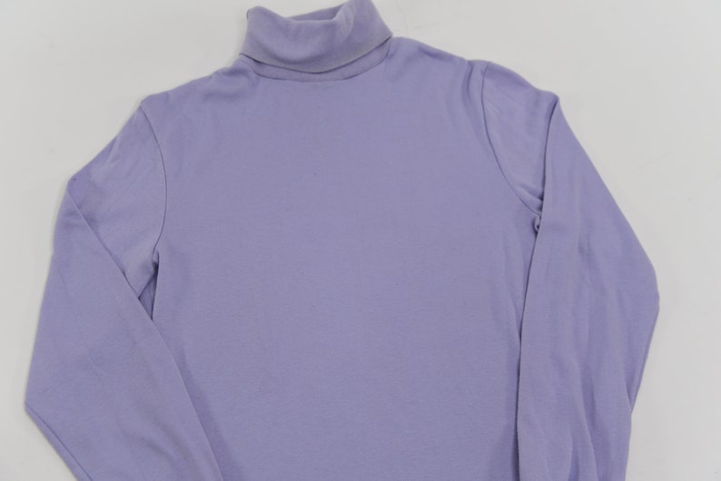 Way Cute Vintage 70's Purple Duofold Womens Turtleneck Shirt image 3