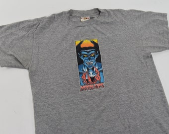 Incroyable vintage 00's Hook Ups Blue Demon / Devil Skateboarding T-Shirt