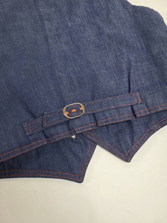 Wicked Cool Vintage 70's Handmade Denim And Shear… - image 7