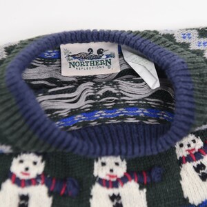 Stupid Cute Vintage 80's-90's Fait Isle Knit Snowman / Holiday Sweater image 6