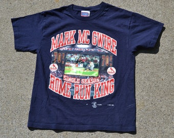 Wicked Fast Vintage 1998 Mark McGwire Lenticular Picture Home Run King T-Shirt