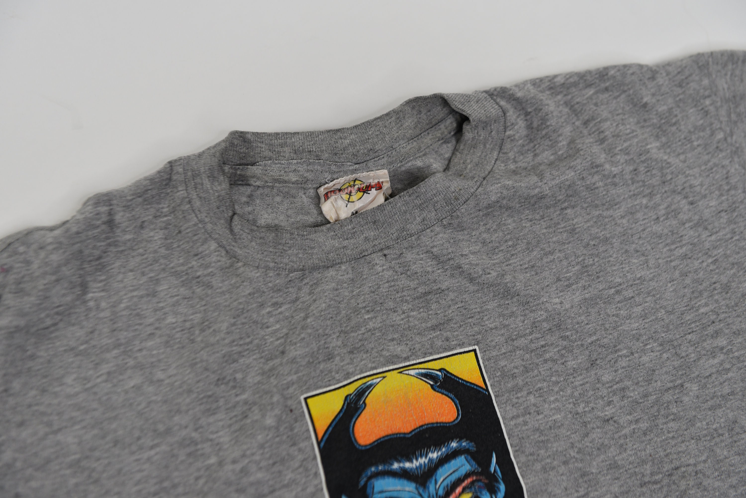 Amazing Vintage 00's Hook Ups Blue Demon / Devil Skateboarding T-Shirt