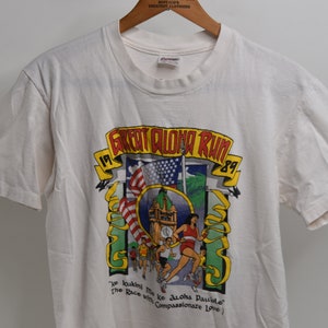 Epic Vintage 1989 Great Aloha Run Finisher T-Shirt image 1