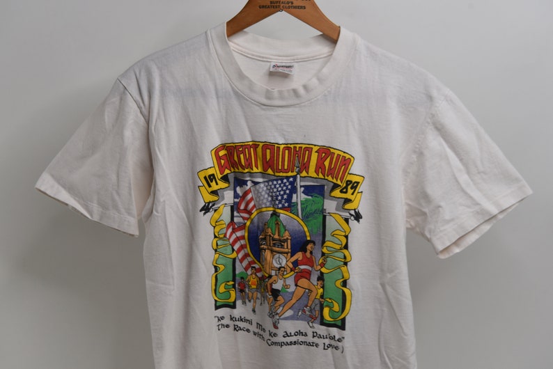Epic Vintage 1989 Great Aloha Run Finisher T-Shirt image 1