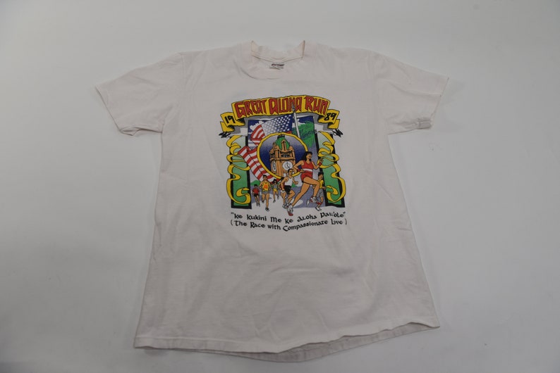 Epic Vintage 1989 Great Aloha Run Finisher T-Shirt image 4