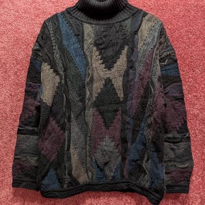 Way Cool Vintage 90&#39;s Authentic Coogi Australia Wool Turtleneck Sweater