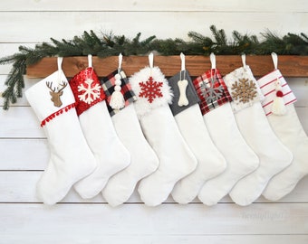 Personalized Christmas Stocking- Christmas Stocking, Stocking, Stocking Stuffer, Christmas Gifts, Stocking for Family, Fur Stocking