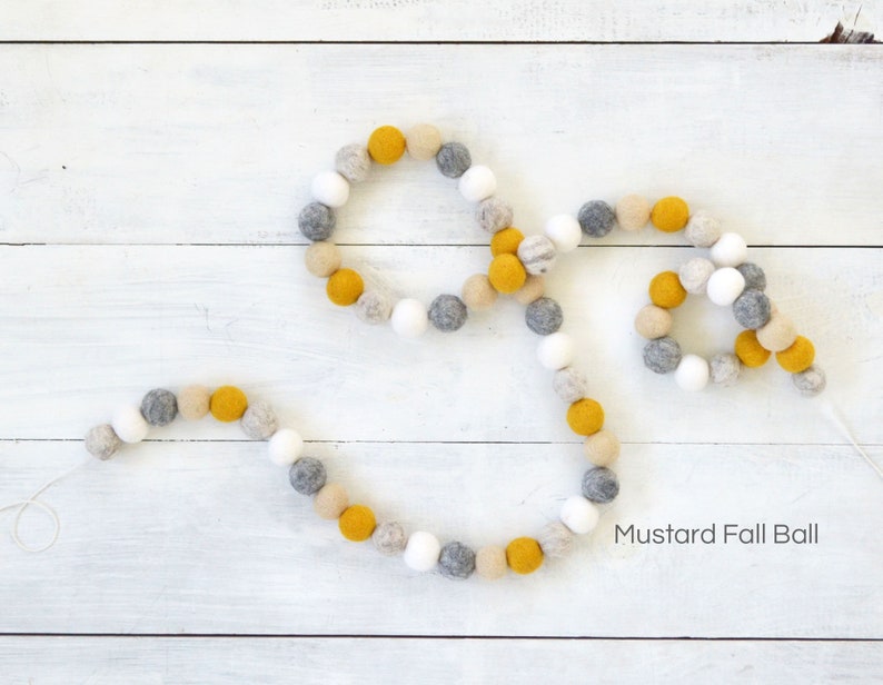 Felt Ball Garland felt Garland Fall Garland Fall Banner Etsy