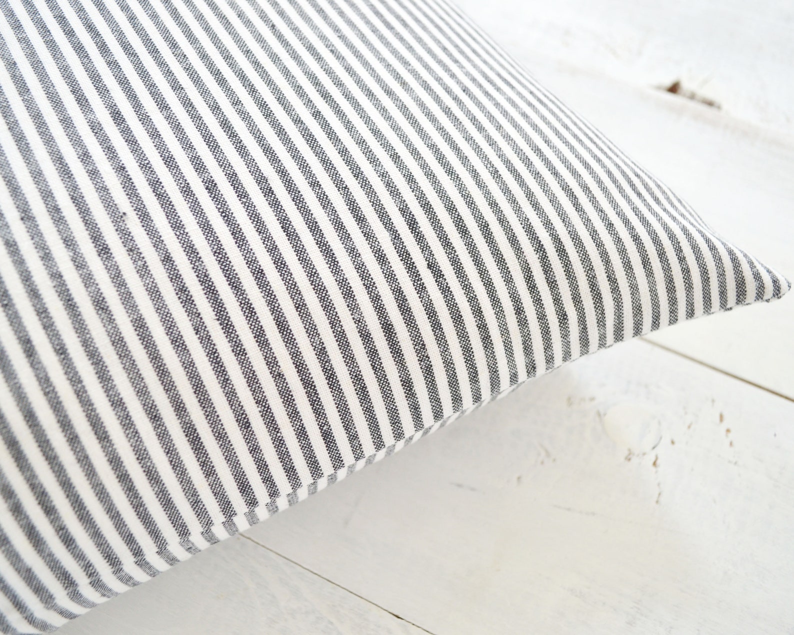 Black Pinstripe Pillow Black and White Pillow Stripe Etsy