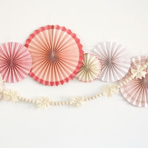 Felt Bow Garland | Bow Garland | Birthday Garland | Ivory Bow Garland | Felt Bow | Girls Party Decor | Nursery Decor | Birthday Decoration