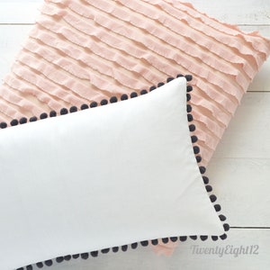 Pink Ruffle Pillow Cover - Decorative Pillow, Throw Pillow, Pink Pillow Cover, Ruffle Pillow, Nursery Pillow, Girls Room Decor, Girls Pillow