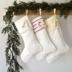 Christmas Stockings- Personalized Christmas Stocking, White Stocking, Personalized Stocking, Fur Stocking, Christmas Gifts, Stocking Stuffer