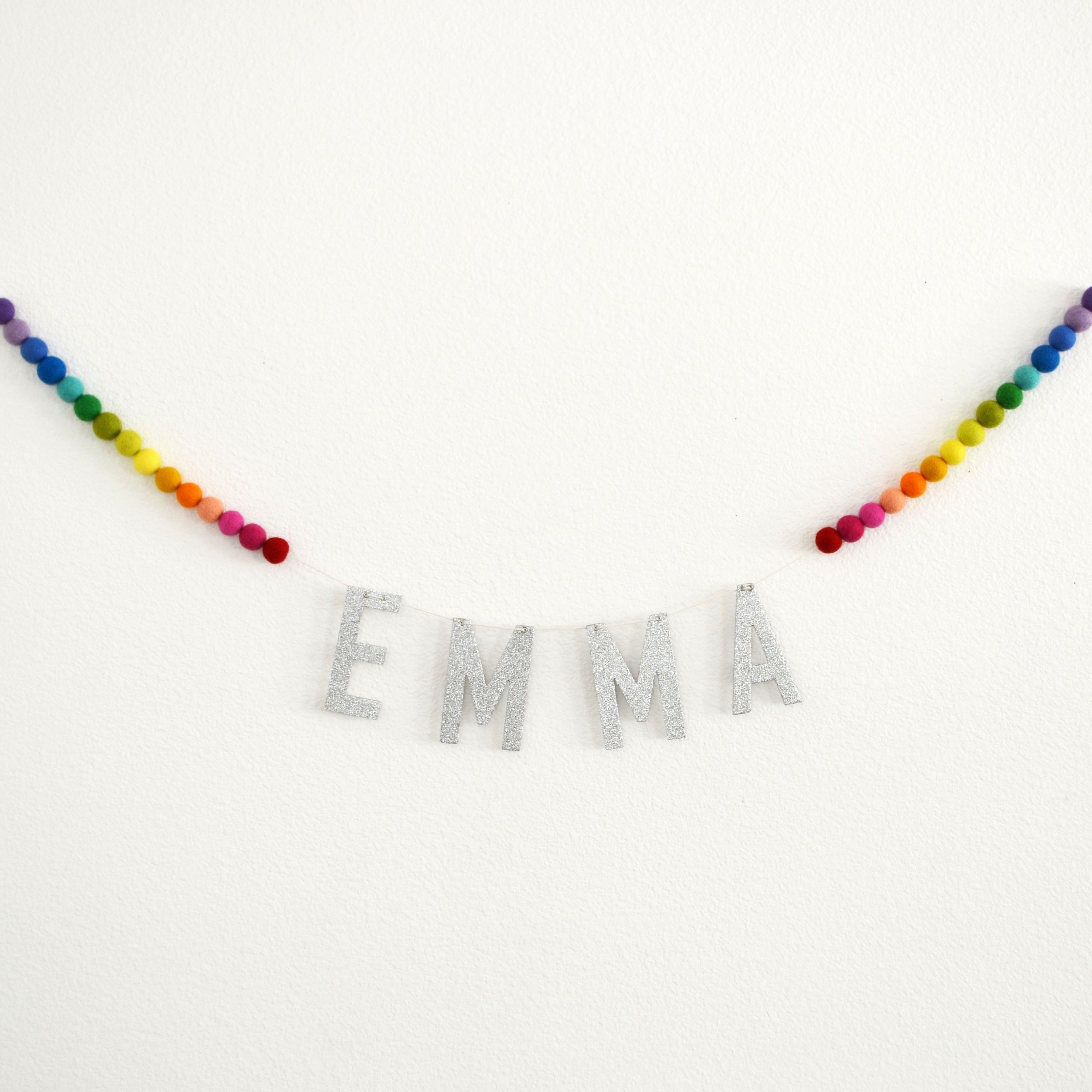 Personalized Name Banner | Felt Ball & Letter Garland | Personalized Garland | Felt Ball Garland | Felt Ball Custom Garaland | Personalized