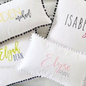 Personalized Throw Pillow Throw Pillow, Personalized Gift, Name Pillow, Pillow Cover, Pink Pillow, Pillow Cover, Keepsake Bild 6