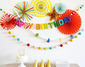 Happy Birthday Banner | Happy Birthday Sign | Felt Garland | Birthday Decoration | Happy Birthday Banner Personalized | Party Decoration