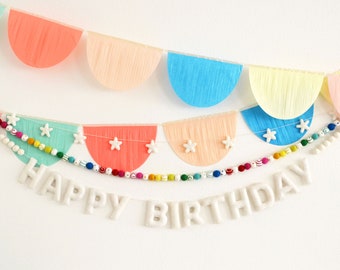 Happy Birthday Banner | Happy Birthday Sign | Felt Garland | Birthday Decoration | Happy Birthday Banner Personalized | Party Decoration