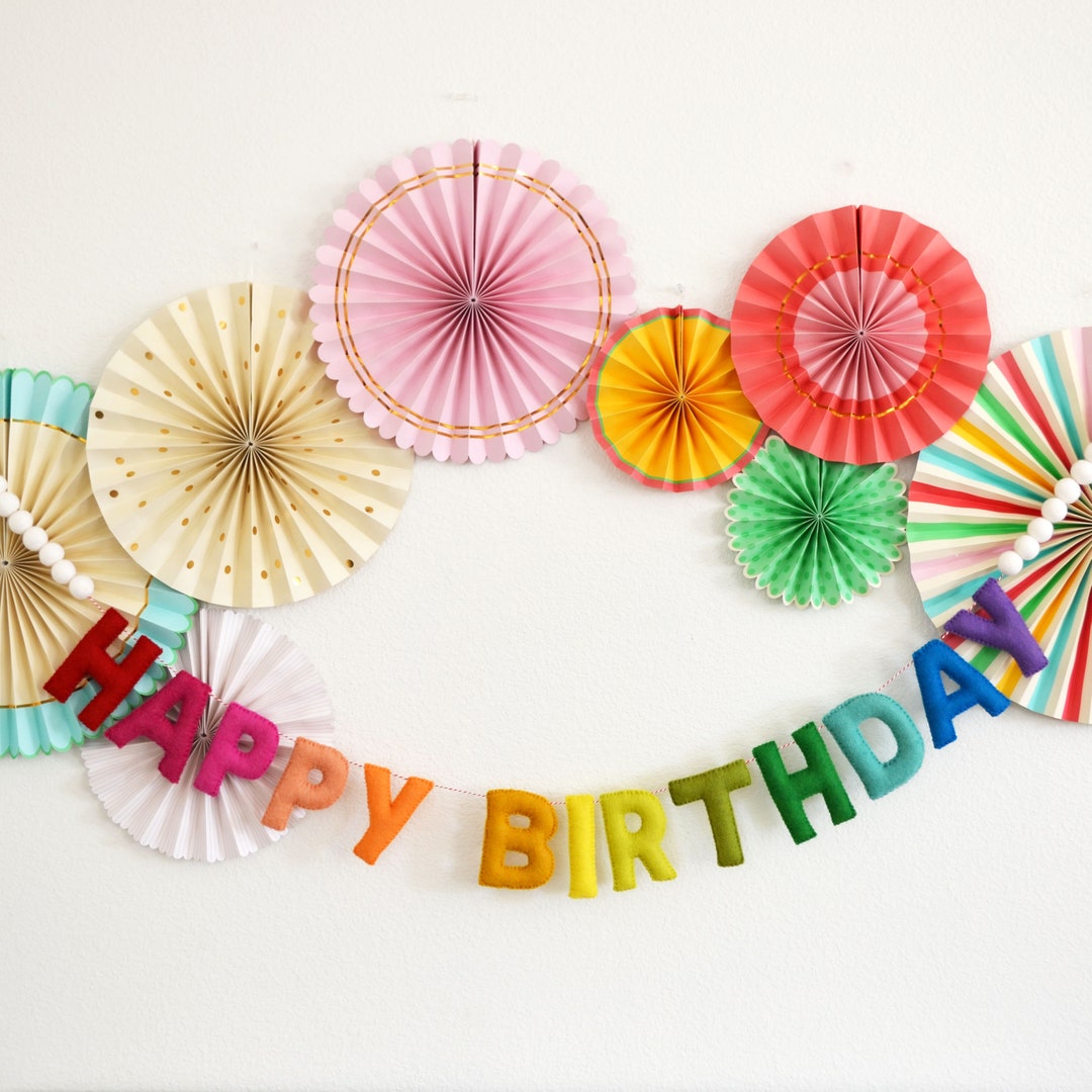 Happy Birthday Banner - Birthday Garland, HAPPY BIRTHDAY Garland, Party ...