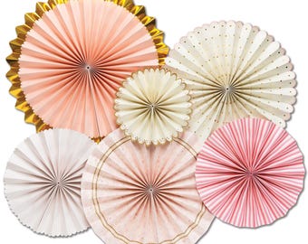 Pink Paper Party Fans | Party Decor | Birthday Party Decor | Party Decoration | Party Backdrop | Baby Shower Decor | Princess Birthday Decor