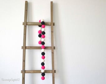 Large 4cm Felt Ball Garland - Felt Ball Garland, Kids Room Decor, Wallhanging, Wool Felt Balls, Pom Pom Garland, Kids Decor