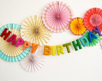 Happy Birthday Banner | Happy Birthday Sign | Felt Garland | Birthday Decoration | Happy Birthday Banner Personalized | Party Decoration