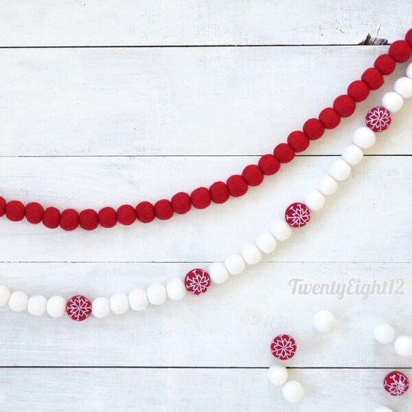 Christmas Felt Garland Etsy