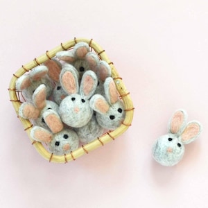 Felt Bunny | Wool Felt Bunny | Bunny For DIY Crafts | Bunny Decor | Felt Rabbit | Easter Bunny | Easter Basket Crafts | Easter Bunny Decor