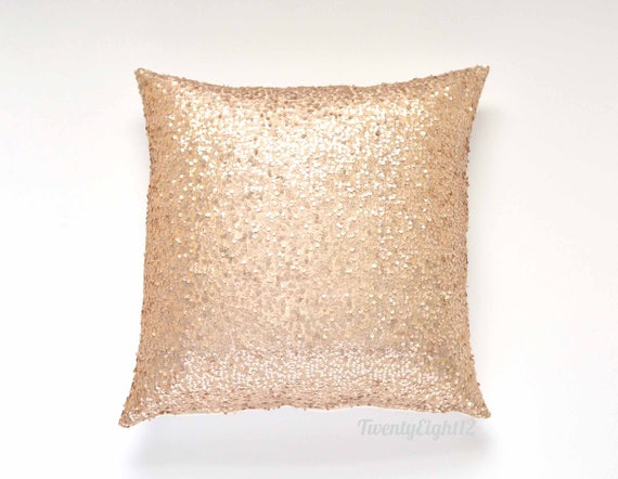 Sequin Pillow Cover Champagne Sequin 20 Gold Polka Dot Pillow Cover 20 x 20